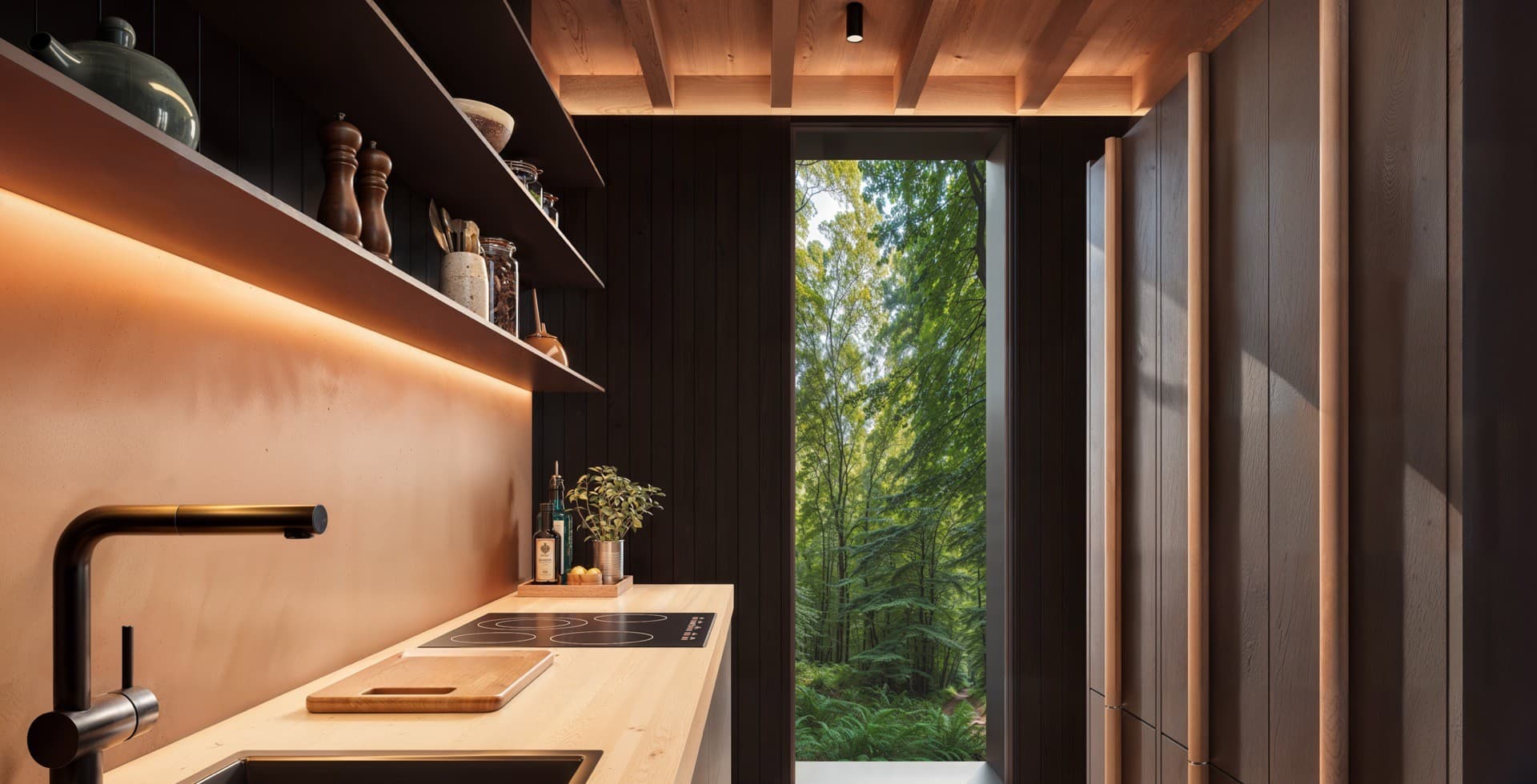 The kitchen of an ELMNTL unit